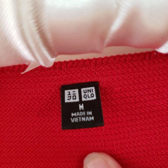 Fab red textured Uniqlo cotton sweater - Picture 2 of 3